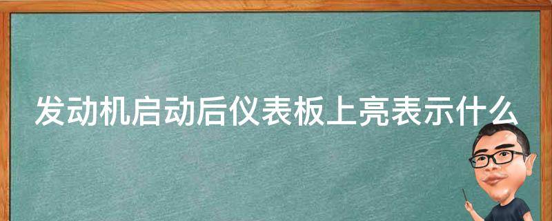 发动机启动后仪表板上亮表示什么（发动机启动后 仪表盘上亮 表示什么）