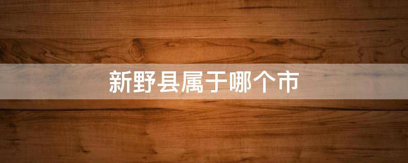 新野县属于哪个市 河南省新野县属于哪个市