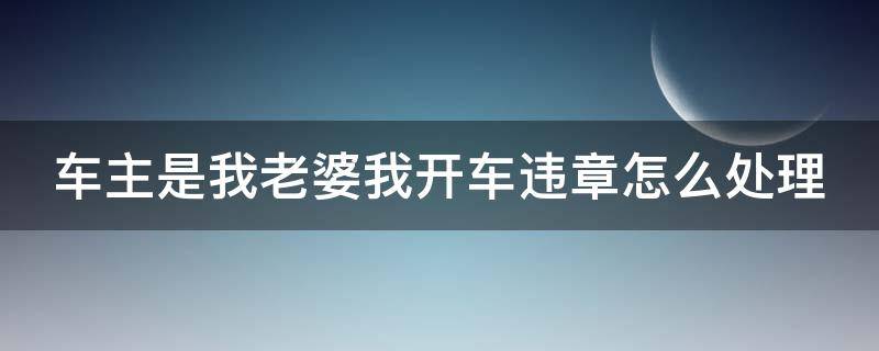 车主是我老婆我开车违章怎么处理（车主是我老婆我开车违章怎么处理没有行驶证只有驾驶证）