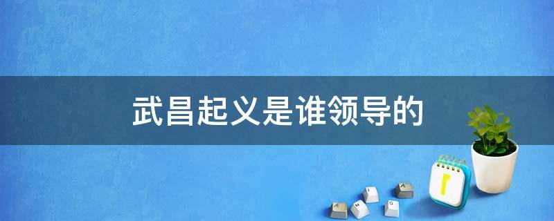 武昌起义是谁领导的 武昌起义是谁领导的发动的