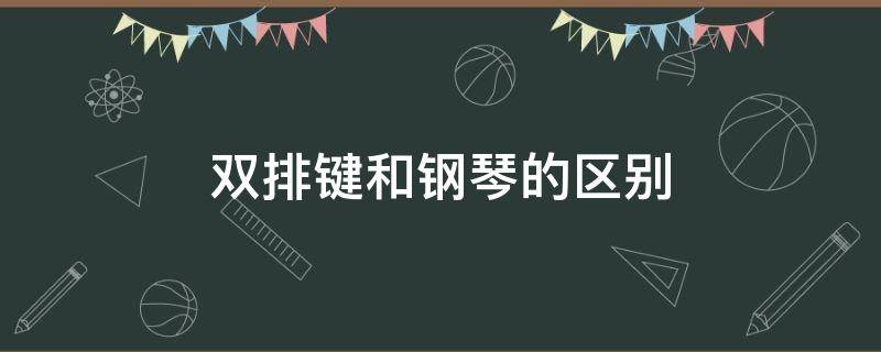 双排键和钢琴的区别（双排键琴和钢琴的区别）