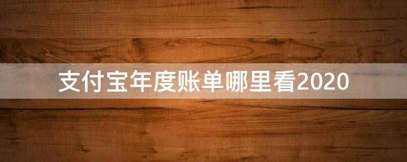 支付宝年度账单哪里看2020 支付宝年度账单哪里看2022