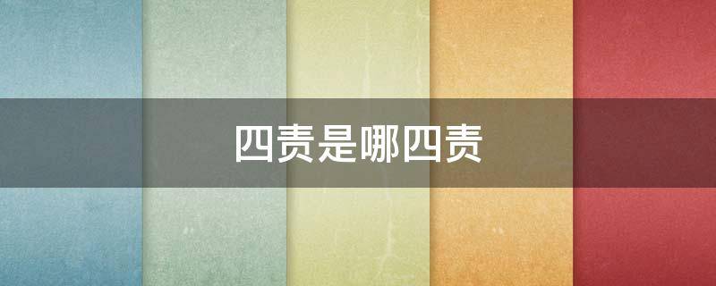 四责是哪四责（一岗四责是哪四责）