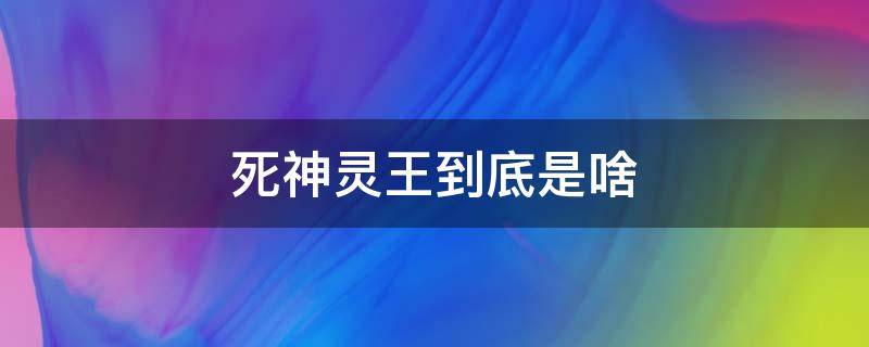 死神灵王到底是啥（死神里的王族和灵王是什么）