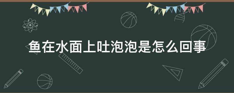 鱼在水面上吐泡泡是怎么回事（鱼在水面上吐泡泡是什么意思）