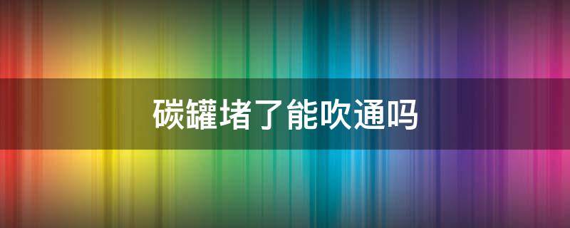 碳罐堵了能吹通吗（碳罐堵了会怎样）