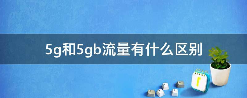 5g和5gb流量有什么区别 5g流量和5g网络有什么区别