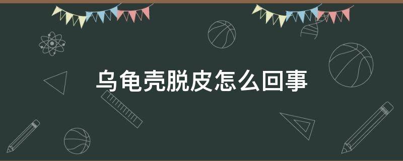 乌龟壳脱皮怎么回事（乌龟壳脱皮正常吗）