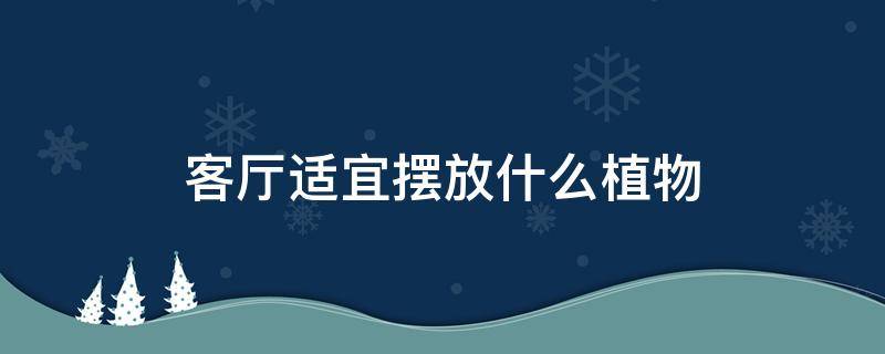 客厅适宜摆放什么植物（客厅适合摆放什么植物）