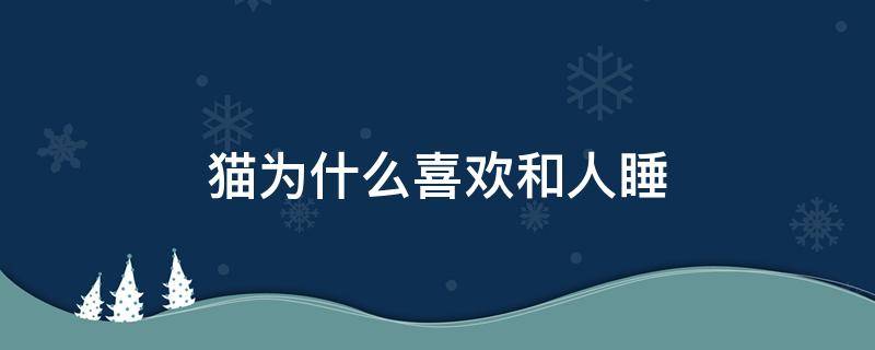 猫为什么喜欢和人睡 猫为什么喜欢和人睡一起