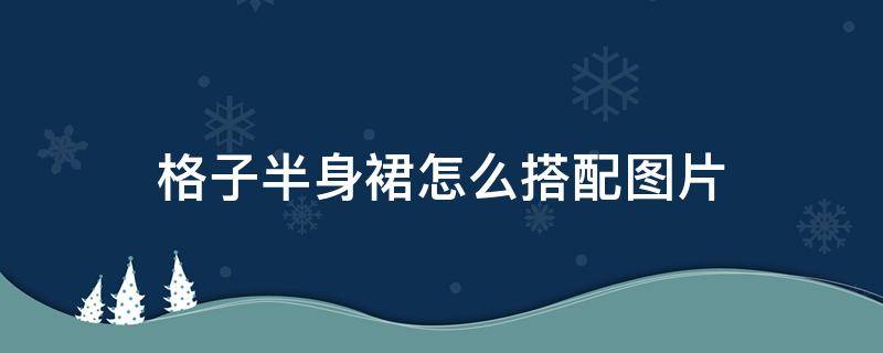 格子半身裙怎么搭配图片 半身格子长裙搭配