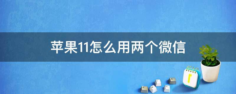 苹果11怎么用两个微信 苹果11怎么用两个微信免费下载地址