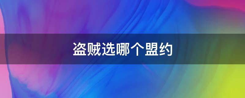 盗贼选哪个盟约 盗贼选哪个盟约nga