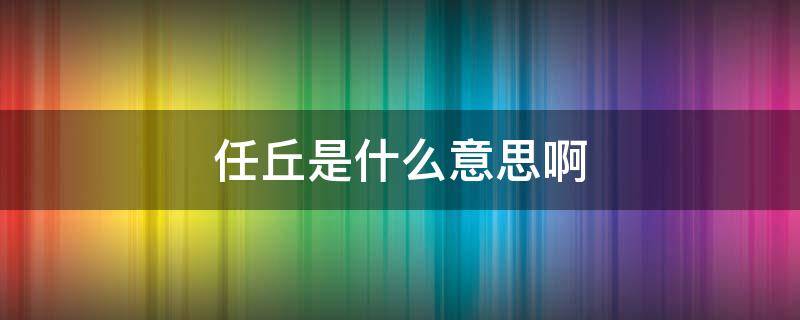 任丘是什么意思啊 任丘是什么意思?