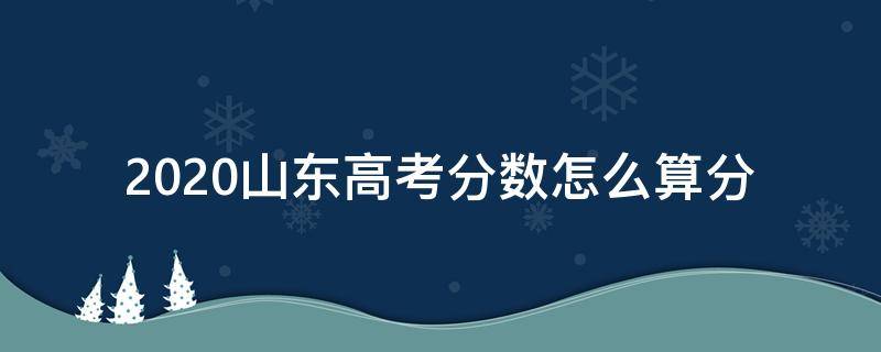 2020山东高考分数怎么算分（山东2020新高考分数如何折算）