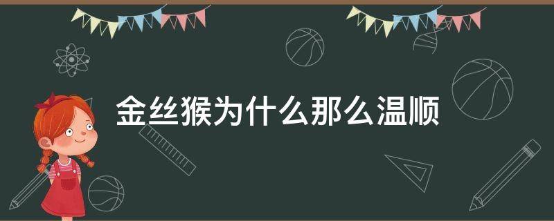 金丝猴为什么那么温顺（金丝猴为什么比别的猴子温顺）