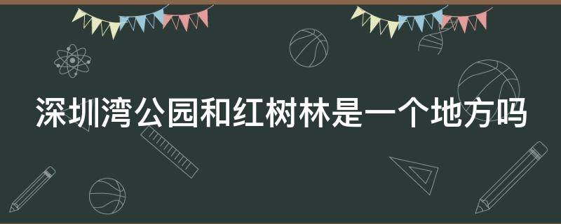 深圳湾公园和红树林是一个地方吗（深圳湾公园和红树林是一个地方吗知乎）