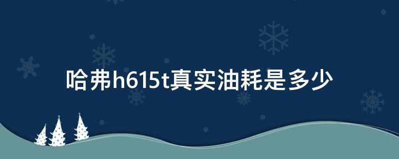 哈弗h61.5t真实油耗是多少（哈弗h6 1.5油耗）