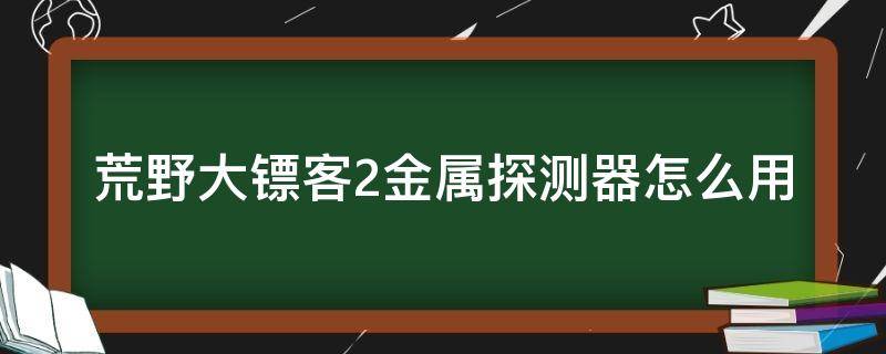 荒野大镖客2金属探测器怎么用 荒野大镖客2金属探测器怎么使用