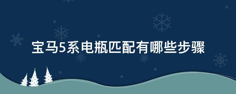 宝马5系电瓶匹配有哪些步骤（宝马5系断电匹配方法）