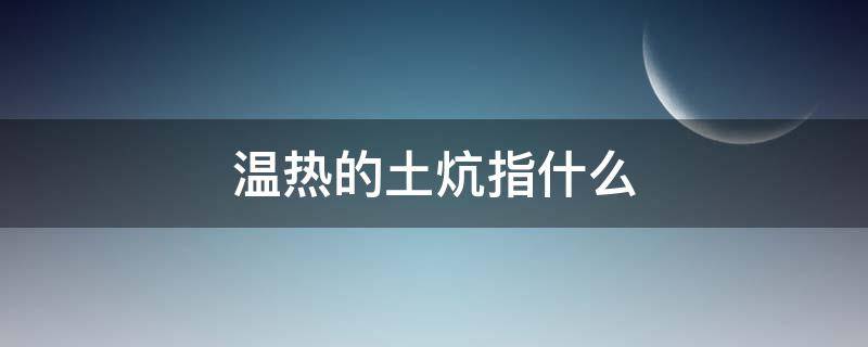 温热的土炕指什么（温热的土炕指什么意思）