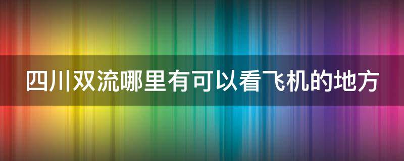 四川双流哪里有可以看飞机的地方（四川双流哪里有可以看飞机的地方呀）