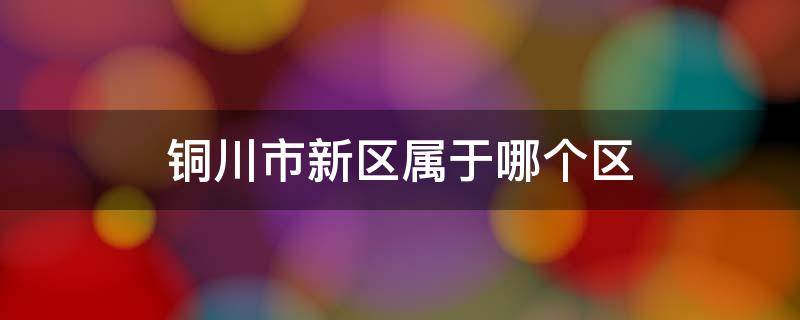 铜川市新区属于哪个区（陕西省铜川市新区属于哪个区）