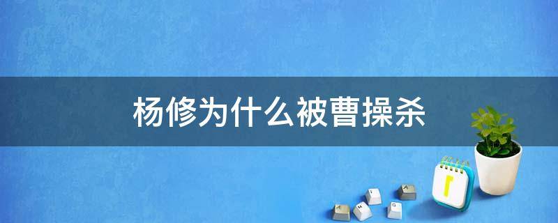 杨修为什么被曹操杀（杨修为什么被曹操杀第几集视频）