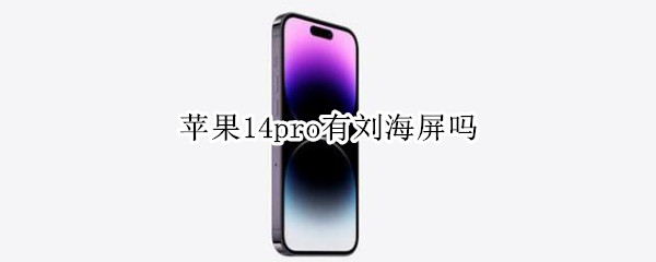 苹果14pro有刘海屏吗 苹果11pro有刘海屏吗
