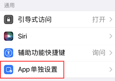 iOS15app单独设置