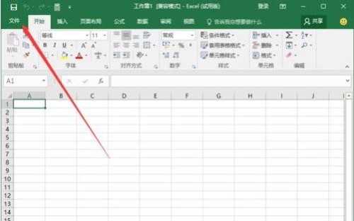 Excel2016怎么设置直接开一个空白工作表