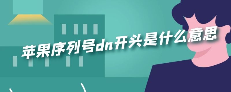 苹果序列号dn开头是什么意思