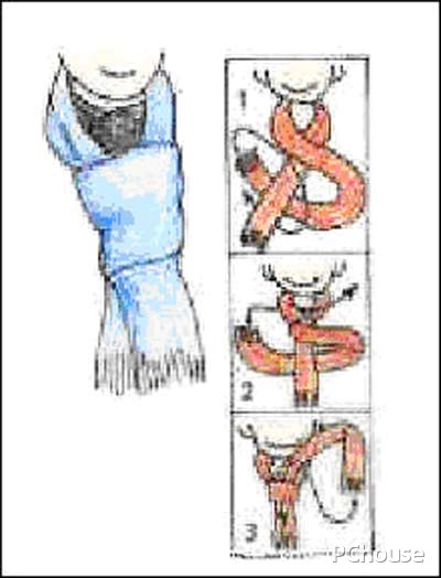 长围巾的系法图解