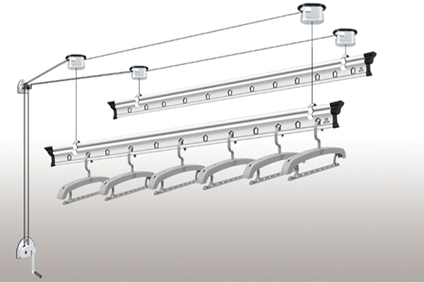 手摇升降晾衣架配件 手摇升降晾衣架优缺点