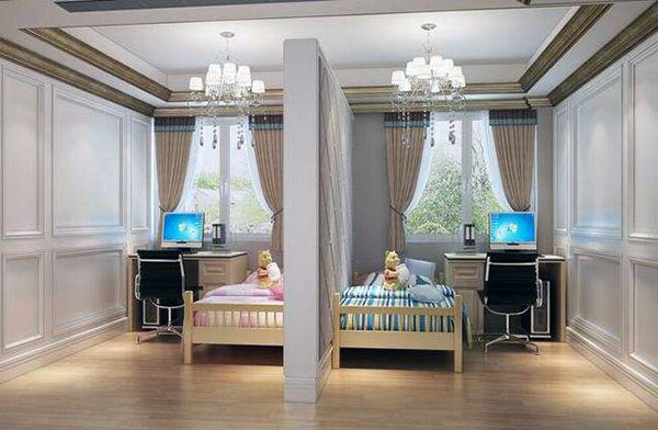 一个卧室怎么改两间儿童房 一儿一女儿童房隔断设计