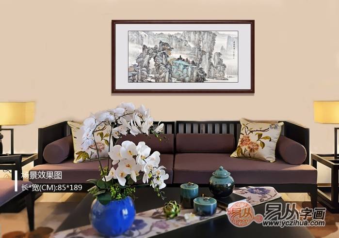 新中式沙发背景墙装饰画，这5款唤起你内心的中式情结