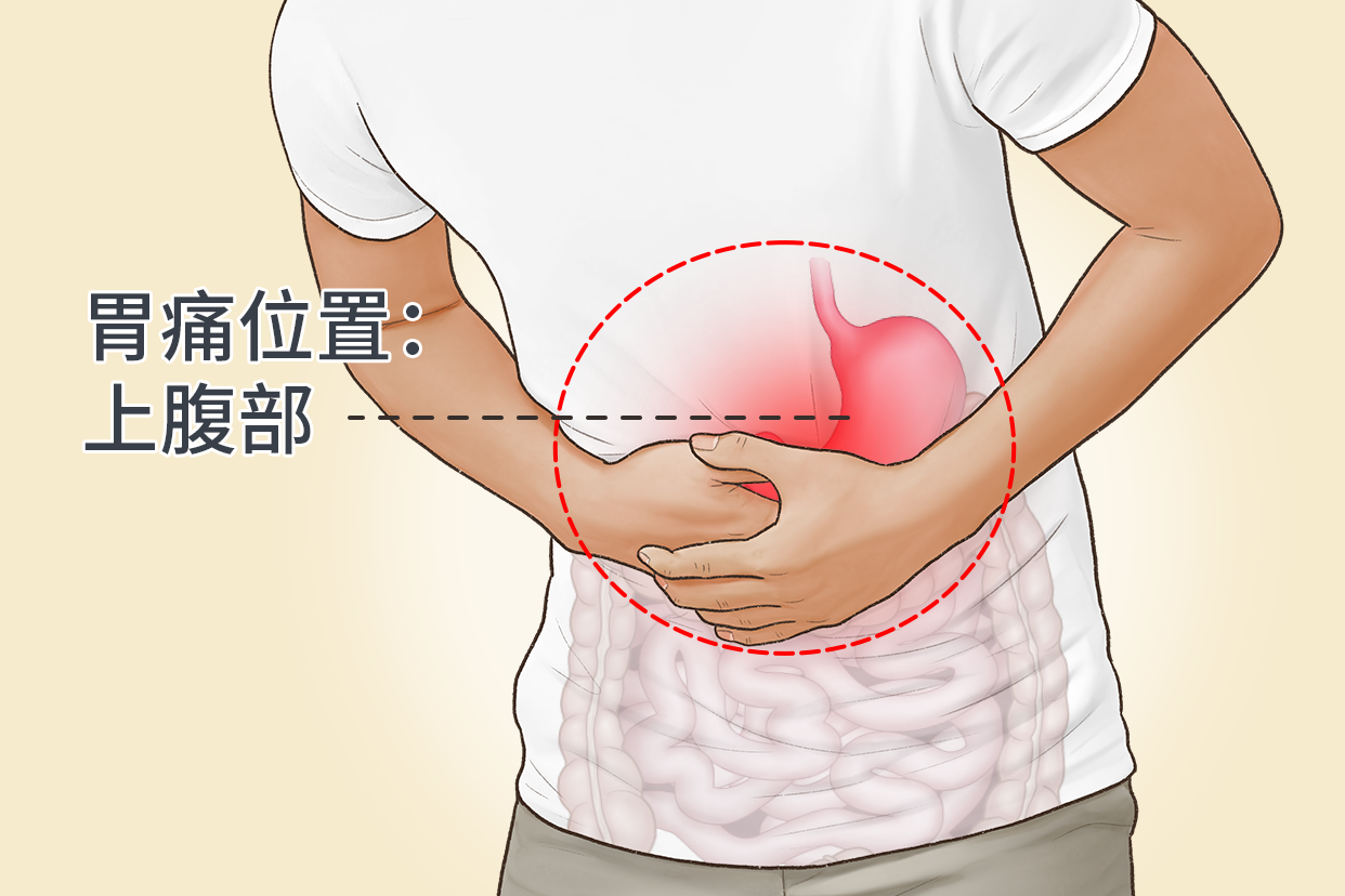 胃痛在肚子哪个位置图（胃痛在肚子的哪个位置）